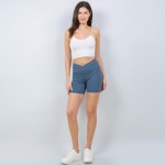 Wholesale waist Biker Shorts Pack V Waistline Butt Lifting Soft Stretchy Nylon