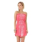 Wholesale coral tube top tunic white Aztec print Sold packs six one small two me