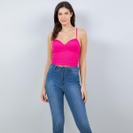 Ribbed Spaghetti Strap Camisole (6-Pack)

- Slimming Fit 
- Built In Bra
- 92% Nylon 8% Spandex  