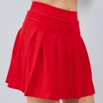 Wholesale waist Pleated Scuba Skort Pack Built Shorts Pocket Soft Stretchy Poly