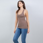 Wholesale seamless Racerback Tank Top One Fits Most Soft Stretchy Nylon Spandex