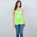 Wholesale seamless Racerback Tank Top One Fits Most Soft Stretchy Nylon Spandex