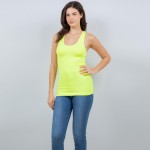 Wholesale seamless Racerback Tank Top One Fits Most Soft Stretchy Nylon Spandex