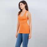 Wholesale seamless Racerback Tank Top One Fits Most Soft Stretchy Nylon Spandex