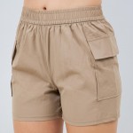 Wholesale quick Dry Cargo Shorts Pack Elastic Waistband Waisted Polyester Spande