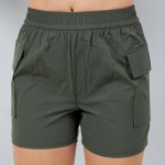 Wholesale quick Dry Cargo Shorts Pack Elastic Waistband Waisted Polyester Spande