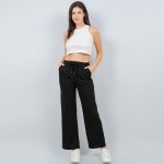 Wholesale french Terry Straight Leg Pants Pack Drawstring Elastic Waist Two Side