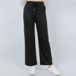 Wholesale french Terry Straight Leg Pants Pack Drawstring Elastic Waist Two Side