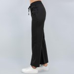 Wholesale french Terry Straight Leg Pants Pack Drawstring Elastic Waist Two Side