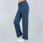 Wholesale french Terry Straight Leg Pants Pack Drawstring Elastic Waist Two Side