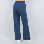 Wholesale french Terry Straight Leg Pants Pack Drawstring Elastic Waist Two Side