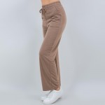 Wholesale french Terry Straight Leg Pants Pack Drawstring Elastic Waist Two Side
