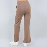 Wholesale french Terry Straight Leg Pants Pack Drawstring Elastic Waist Two Side