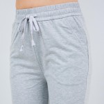 Wholesale french Terry Straight Leg Pants Pack Drawstring Elastic Waist Two Side