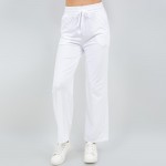 Wholesale french Terry Straight Leg Pants Pack Drawstring Elastic Waist Two Side