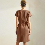 Wholesale all Day Sofie Soft Modal Short Sleeve Scuba Dress Pack Crew Neckline P