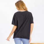 Wholesale essential Raw Edge Tee Pack Comfortable Breathable Oversized Round Ne