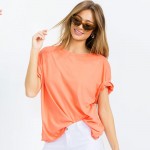 Wholesale essential Raw Edge Tee Pack Comfortable Breathable Oversized Round Ne