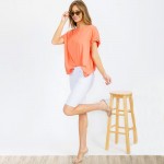 Wholesale essential Raw Edge Tee Pack Comfortable Breathable Oversized Round Ne