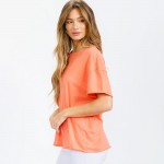 Wholesale essential Raw Edge Tee Pack Comfortable Breathable Oversized Round Ne