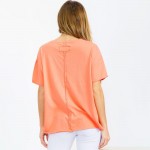 Wholesale essential Raw Edge Tee Pack Comfortable Breathable Oversized Round Ne