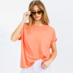 Wholesale essential Raw Edge Tee Pack Comfortable Breathable Oversized Round Ne