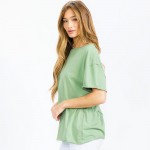 Wholesale essential Raw Edge Tee Pack Comfortable Breathable Oversized Round Ne