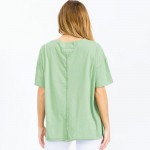 Wholesale essential Raw Edge Tee Pack Comfortable Breathable Oversized Round Ne