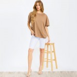 Wholesale essential Raw Edge Tee Pack Comfortable Breathable Oversized Round Ne