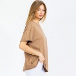 Wholesale essential Raw Edge Tee Pack Comfortable Breathable Oversized Round Ne