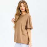 Wholesale essential Raw Edge Tee Pack Comfortable Breathable Oversized Round Ne