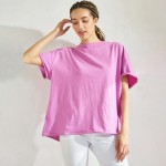 Wholesale essential Raw Edge Tee Pack Comfortable Breathable Oversized Round Ne