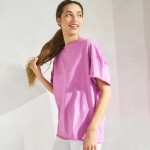 Wholesale essential Raw Edge Tee Pack Comfortable Breathable Oversized Round Ne