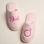 Wholesale bride Ring Embroidered Terry Cloth Slippers Pack Rubber Cole Cotton P