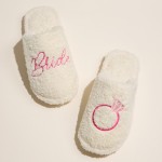 Wholesale bride Ring Embroidered Terry Cloth Slippers Pack Rubber Cole Cotton P
