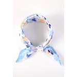 Wholesale petite Flowers Print Bandana Scarf Multi Use Scarf Bandana Bag Tie ETC