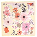 Wholesale watercolor Flowers Print Bandana Scarf Multi Use Scarf Bandana Bag Tie