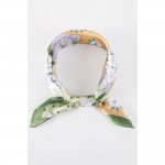 Wholesale polka Dots Flowers Print Bandana Scarf Multi Use Scarf Bandana Bag Tie