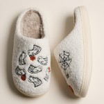 Wholesale fuzzy Halloween Slippers Ghosts Spider Web Pack Rubber Sole Non Slip