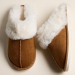 Wholesale platform Sherpa Slippers Suede Finish Faux Fur Collar Pack Durable pla
