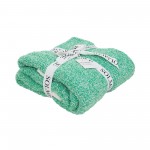 Wholesale solmere Blanket White Bordered Solid Heathered Color Blanket Wrap your