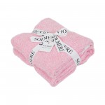 Wholesale solmere Blanket White Bordered Solid Heathered Color Blanket Wrap your