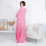 Wholesale solmere Blanket White Bordered Solid Heathered Color Blanket Wrap your