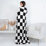 Wholesale solmere Blanket Checkered Print Blanket Wrap yourself pure indulgence