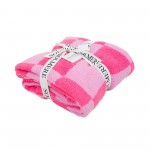 Wholesale solmere Blanket Checkered Print Blanket Wrap yourself pure indulgence