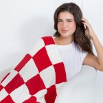Wholesale solmere Blanket Checkered Print Blanket Wrap yourself pure indulgence