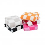 Wholesale solmere Blanket Checkered Print Blanket Wrap yourself pure indulgence