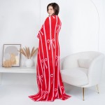 Wholesale solmere Blanket Striped Bow Blanket Wrap yourself pure indulgence Solm