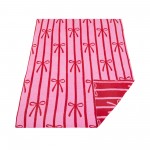 Wholesale solmere Blanket Striped Bow Blanket Wrap yourself pure indulgence Solm