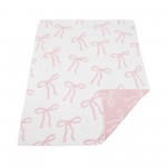 Wholesale solmere Blanket Elegant Bow Print Blanket Wrap yourself pure indulgenc